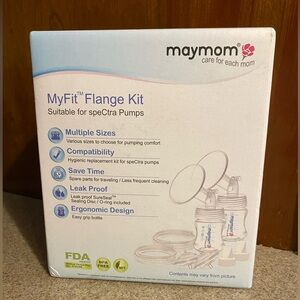 MAYMOM MyFit Flange Kit for Spectra Pumps - 24mm White SEALED! NWT